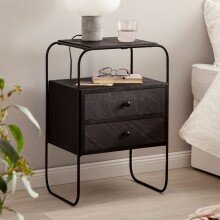 Nachttisch Boxspringbett Massivholz Steinoptik 40x60x30...