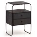 Nachttisch Boxspringbett Massivholz Steinoptik 40x60x30 cm Nachtkommode