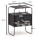 Nachttisch Boxspringbett Massivholz Steinoptik 40x60x30 cm Nachtkommode