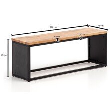 Sitzbank Holz Steinoptik 120 cm Bettbank Schlafzimmer Flurbank Modern