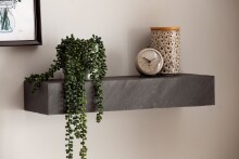 Wandregal 60x10x20 cm Massivholz Steinoptik...