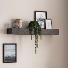 Wandregal 90x10x20 cm Massivholz Steinoptik...