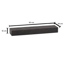 Wandregal 90x10x20 cm Massivholz Steinoptik Hängeregal Regal Modern