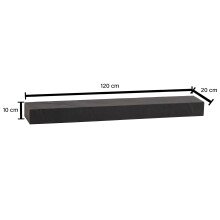 Wandregal 120x10x20 cm Massivholz Steinoptik Hängeregal Regal Modern