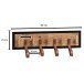Wandgarderobe Hakenleiste Holz Echtleder 60 cm Garderobe Flur Metall
