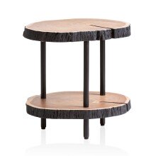 Beistelltisch Vollholz Sofatisch 45x45x50 cm Anstelltisch...