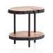 Beistelltisch Vollholz Sofatisch 45x45x50 cm Anstelltisch Baumscheibe