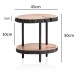 Beistelltisch Vollholz Sofatisch 45x45x50 cm Anstelltisch Baumscheibe