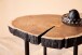 Beistelltisch Vollholz Sofatisch 45x45x50 cm Anstelltisch Baumscheibe