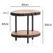 Beistelltisch Vollholz Sofatisch 45x45x50 cm Anstelltisch Baumscheibe