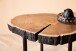 Beistelltisch Vollholz Sofatisch 45x45x50 cm Anstelltisch Baumscheibe