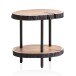 Beistelltisch Vollholz Sofatisch 45x45x50 cm Anstelltisch Baumscheibe