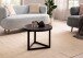Couchtisch 58x58x40cm Massivholz Schwarz Sofatisch Wohnzimmertisch Rund
