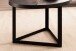 Couchtisch 58x58x40cm Massivholz Schwarz Sofatisch Wohnzimmertisch Rund