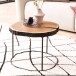 Couchtisch Vollholz Sofatisch 45x45x40 cm Holztisch Baumscheibe