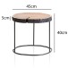 Couchtisch Vollholz Sofatisch 45x45x40 cm Holztisch Baumscheibe