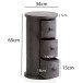 Kommode mit 3 Schubladen Sideboard 65 cm Holz Schwarz Beistellschrank