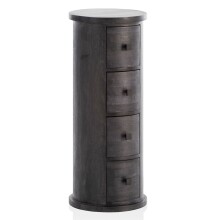 Kommode mit 4 Schubladen Sideboard 85 cm Holz Schwarz Beistellschrank