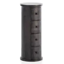 Kommode mit 4 Schubladen Sideboard 85 cm Holz Schwarz...