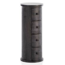 Kommode mit 4 Schubladen Sideboard 85 cm Holz Schwarz Beistellschrank