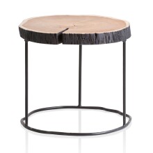 Couchtisch Vollholz Sofatisch 45x45x40 cm Holztisch...