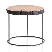 Couchtisch Vollholz Sofatisch 45x45x40 cm Holztisch...