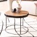 Couchtisch Vollholz Sofatisch 45x45x40 cm Holztisch Baumscheibe