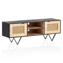 Lowboard 120x44x35 cm TV Schrank Holz Fernsehkommode...