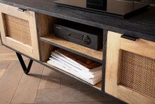 Lowboard 120x44x35 cm TV Schrank Holz Fernsehkommode Fernsehschrank