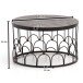 Couchtisch 60x60x36cm Massivholz Schwarz Sofatisch Wohnzimmertisch Rund