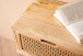 Nachttisch Nachtkommode Boxspringbett Holz Rattan 40x60x30 cm Braun