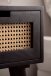 Nachttisch Nachtkommode Boxspringbett Holz Rattan 40x60x30 cm Schwarz