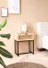 Nachttisch Nachtkommode Boxspringbett Holz Rattan 50x60x30 cm Braun