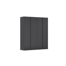 Drehtürenschrank >Monostar< in grau metallic - 181x210x54 (BxHxT)