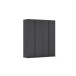 Drehtürenschrank >Modesty< in grau metallic - 181x210x54 (BxHxT)
