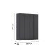 Drehtürenschrank >Monostar< in grau metallic - 181x210x54 (BxHxT)