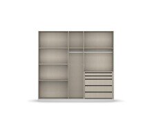 Drehtürenschrank >Monostar< in grau metallic - 226x210x54 (BxHxT)