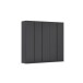 Drehtürenschrank >Modesty< in grau metallic - 226x210x54 (BxHxT)