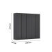 Drehtürenschrank >Monostar< in grau metallic - 226x210x54 (BxHxT)