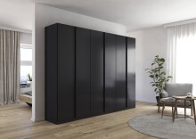 Drehtürenschrank >Monostar< in grau metallic -...