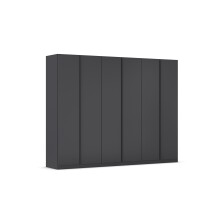 Drehtürenschrank >Monostar< in grau metallic - 271x210x54 (BxHxT)