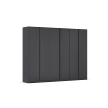 Drehtürenschrank >Monostar< in grau metallic - 271x210x54 (BxHxT)