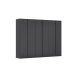 Drehtürenschrank >Modesty< in grau metallic - 271x210x54 (BxHxT)