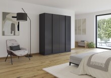 Drehtürenschrank >Modesty< in grau metallic -...