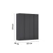 Drehtürenschrank >Monostar< in grau metallic - 181x210x54 (BxHxT)