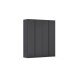 Drehtürenschrank >Modesty< in grau metallic - 181x210x54 (BxHxT)