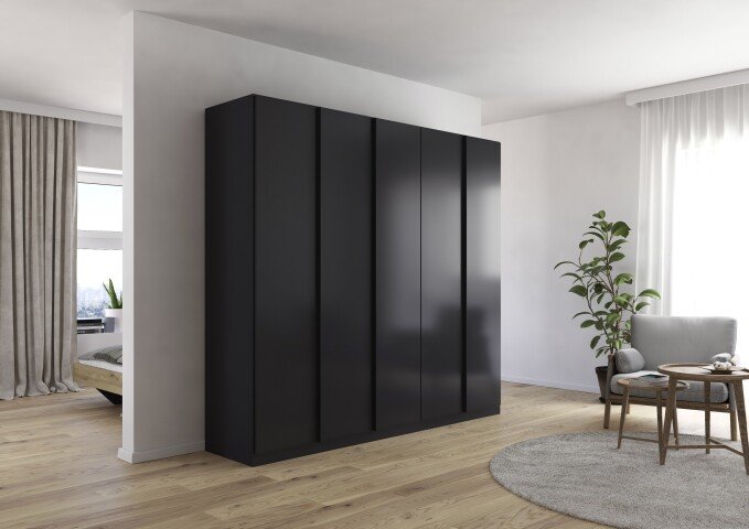 Drehtürenschrank >Monostar< in grau metallic - 226x210x54 (BxHxT)