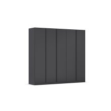 Drehtürenschrank >Modesty< in grau metallic - 226x210x54 (BxHxT)