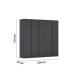 Drehtürenschrank >Modesty< in grau metallic - 226x210x54 (BxHxT)