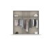 Drehtürenschrank >Modesty< in grau metallic - 226x210x54 (BxHxT)